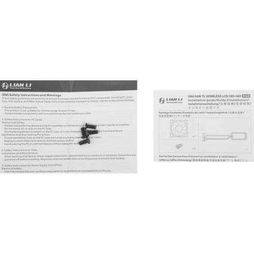Вентилятор для корпуса Lian-Li Uni Fan TL Wireless LCD 120 LCD ARGB 120х124.5x28 черный 4-pin 27дБ (G99.12TLLCD1W1B.R0) Ret