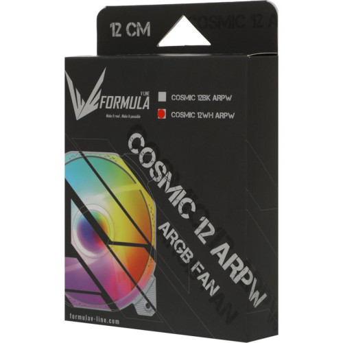 Вентилятор для корпуса Formula Cosmic 12WH ARPW ARGB 120х120x25 белый 4-pin 26.8дБ Ret [COSMIC 12WH ARPW]