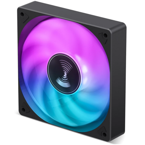 Кулер для корпуса/ Case Cooler JONSBO SL-120C (120x120x25mm, 4-pin PWM, FRGB, 59.48CFM, 32.0dBA, 1500RPM, Black)