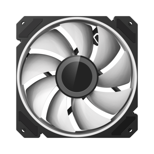 Кулер для корпуса ПК/ Gamemax FN-12Rainbow-C9, 12CM ARGB Rainbow Fan, frame with reflective design, 3pin+4Pin connector