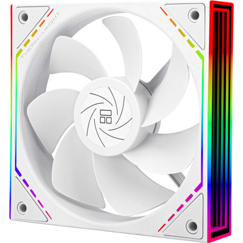 Кулер для корпуса/ Case Cooler Thermalright TL-M12RW Reverse (124x120x25mm, 4-pin PWM, ARGB, 42.6CFM, 23.2dBA, 1500RPM, White)