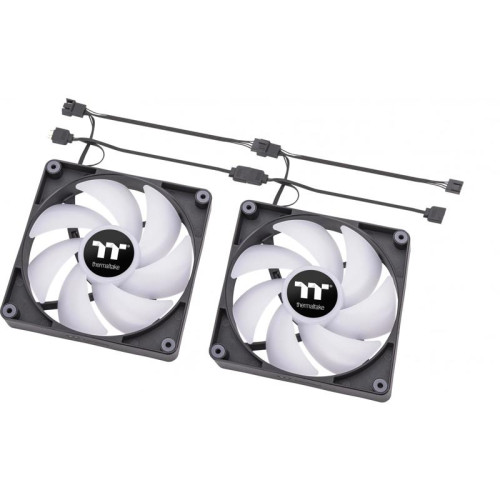 Вентилятор для корпуса Thermaltake CT140 ARGB 140х140x25 черный 4-pin 30.5дБ (упак.:2шт) (CL-F150-PL14SW-A) Ret [CL-F150-PL14SW-A]
