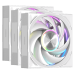 Кулер для корпуса/ Case Cooler PCCooler F7 X120 ARGB WH 3IN1 (120x120x28mm, 4-pin PWM, ARGB, 83CFM, 33.1dBA, 3000RPM, White, 3pcs)