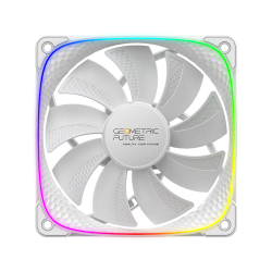 Вентилятор корпусный/ Case Cooler Geometric Future Squama 2503RW-12 Reverse (120x120x25mm, 4-pin PWM, ARGB, 57.67CFM, 29.87dBA, 1500RPM, White)