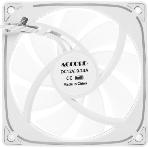 Вентилятор для корпуса Accord ACC-YH12 ARGB 120х120x25 белый 4-pin 27дБ (ACC-YH12 ARGB WHITE) brown box Вентилятор для корпуса Accord ACC-YH12 ARGB 120х120x25 белый 4-pin 27дБ (ACC-YH12 ARGB WHITE) brown box