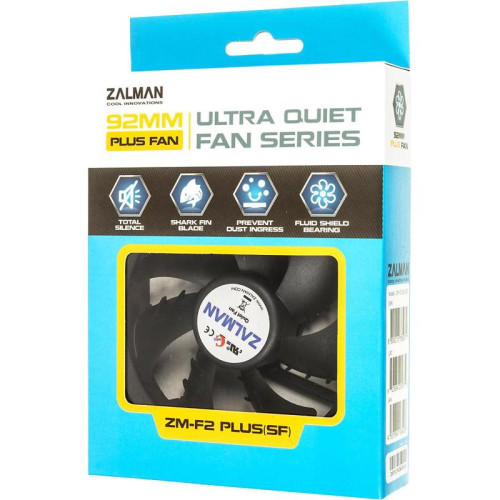 Вентилятор для корпуса Zalman ZM-F2 Plus (SF) 90х90x25 черный 3-pin 23дБ Ret [ZM-F2 PLUS (SF)]