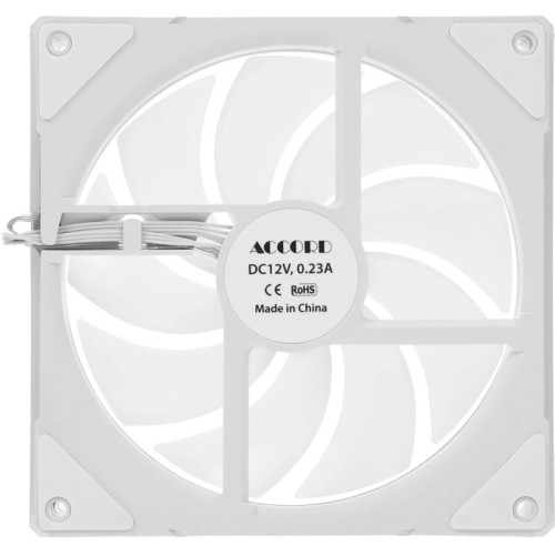 Вентилятор для корпуса Accord ACC-YF14 ARGB 140х140x25 белый 4-pin (ACC-YF14 ARGB WHITE) brown box