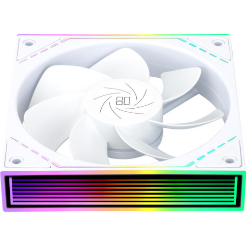 Кулер для корпуса/ Case Cooler Thermalright TL-M12RW Reverse (124x120x25mm, 4-pin PWM, ARGB, 42.6CFM, 23.2dBA, 1500RPM, White)