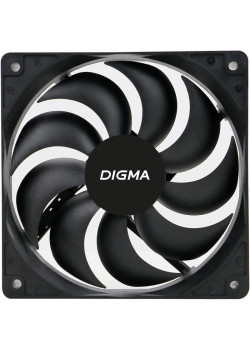 Вентилятор для корпуса Digma DFAN-120-9 120х120x25 черный 3-pin 4-pin (Molex) 23дБ Ret [DFAN-120-9]