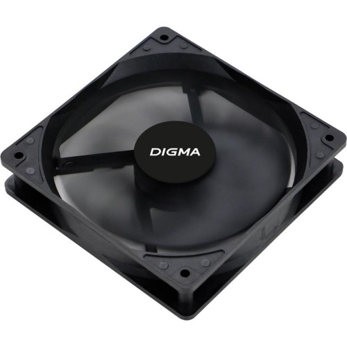 Вентилятор для корпуса Digma DFAN-120-9 120х120x25 черный 3-pin 4-pin (Molex) 23дБ Ret [DFAN-120-9]