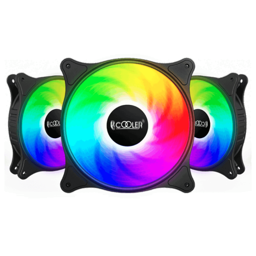 Кулер для корпуса/ Case Cooler PCCooler FX 120 ARGB BK 3 IN 1 (120x120x25mm, 4-pin PWM, ARGB, 52.79CFM, 33.2dBA, 2000RPM, Black, 3pcs)