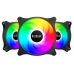 Кулер для корпуса/ Case Cooler PCCooler FX 120 ARGB BK 3 IN 1 (120x120x25mm, 4-pin PWM, ARGB, 52.79CFM, 33.2dBA, 2000RPM, Black, 3pcs)
