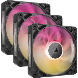 Кулер для корпуса/ Case Cooler Corsair iCUE LINK RX120 MAX RGB (120x120x30mm, 4-pin PWM, RGB, 71.3CFM, 29.5dBA, 2000RPM, Black, 3pcs)