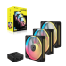 Кулер для корпуса/ Case Cooler Corsair iCUE LINK LX120-R RGB Reverse (120x120x25mm, 4-pin PWM, RGB, 66.7CFM, 37.7dBA, 2400RPM, Black, 3pcs)