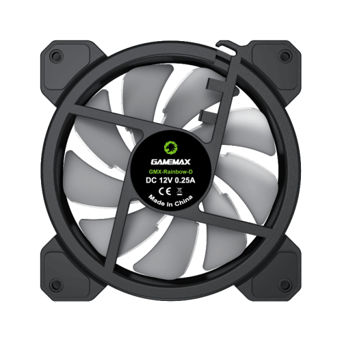 Кулер для корпуса ПК/ Gamemax FN-12Rainbow-D, 12CM ARGB Rainbow Fan, Dual rings+centre ARGB LEDs, 3pin+4Pin connector Кулер для корпуса ПК/ Gamemax FN-12Rainbow-D, 12CM ARGB Rainbow Fan, Dual rings+centre ARGB LEDs, 3pin+4Pin connector