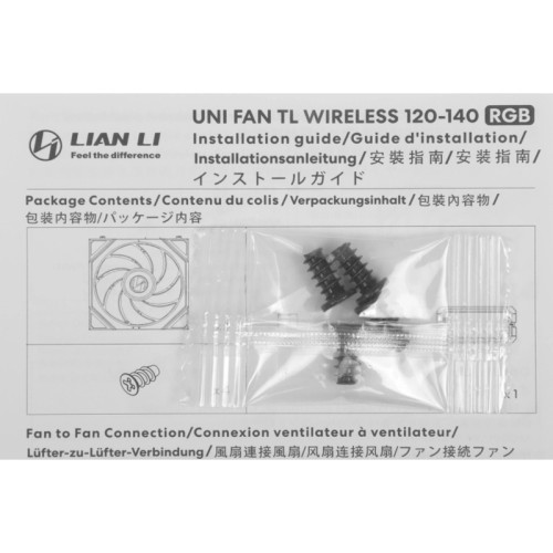 Вентилятор для корпуса Lian-Li Uni Fan TL Wireless 120 Reverse ARGB 120х124.5x28 черный 4-pin 34дБ (G99.12RTL1W1B.R0) Ret