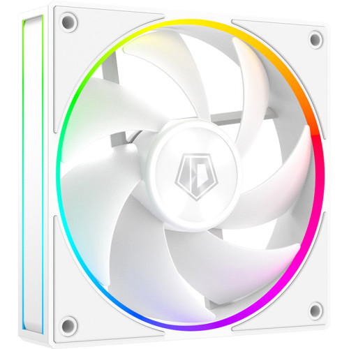 Кулер для корпуса/ Case Cooler ID-COOLING AF-127-ARGB-W (120x120x27mm, 4-pin PWM, ARGB, 78CFM, 29.9dBA, 2000RPM, White)