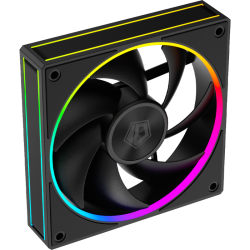 Кулер для корпуса/ Case Cooler ID-COOLING AF-127-ARGB-K (120x120x27mm, 4-pin PWM, ARGB, 78CFM, 29.9dBA, 2000RPM, Black)