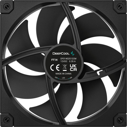 Вентилятор для корпуса Deepcool FT14 140х140x25 черный 4-pin 25.1дБ (R-FT14-BKWPN1-G) Ret [R-FT14-BKWPN1-G]