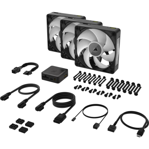 Кулер для корпуса/ Case Cooler Corsair iCUE LINK RX120 MAX RGB (120x120x30mm, 4-pin PWM, RGB, 71.3CFM, 29.5dBA, 2000RPM, Black, 3pcs)