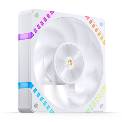 Кулер для корпуса/ Case Cooler JONSBO HF2-120WR Reverse (120x120x25mm, 4-pin PWM, ARGB, 63.3CFM, 29.5dBA, 2200RPM, White)