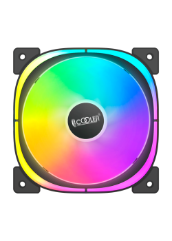 Кулер для корпуса/ PCCooler EF120 ARGB BK (120x120x25mm, 4-pin PWM, ARGB, 37.98CFM, 25.7dBA, 1500RPM, Black)