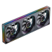 Кулер для корпуса/ Case Cooler JONSBO ZA-360BR Reverse (3x120x120mm, 4-pin PWM, ARGB, 62.4CFM, 37.3dBA, 2400RPM, Black, Single-Frame RGB Fan Unit)