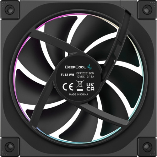 Вентилятор для корпуса Deepcool FL12 ARGB 120х120x25 черный 4-pin 32дБ (R-FL12-BKAPN1-G) Ret