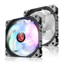 Вентилятор корпусный/ Case Cooler Raijintek AGERAS 12 ARGB-1 (120x120x25mm, 4-pin PWM, 67.38CFM, 33dBA, 2200RPM, Black)
