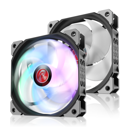 Вентилятор корпусный/ Case Cooler Raijintek AGERAS 12 ARGB-1 (120x120x25mm, 4-pin PWM, 67.38CFM, 33dBA, 2200RPM, Black)
