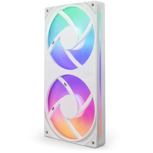 Кулер для корпуса ПК/ Case Cooler NZXT F240 RGB Core (120x120x25mm, 4-pin PWM, RGB, 75.12CFM, 30dBA, 2400RPM, White, Single-Frame RGB Fan Unit)