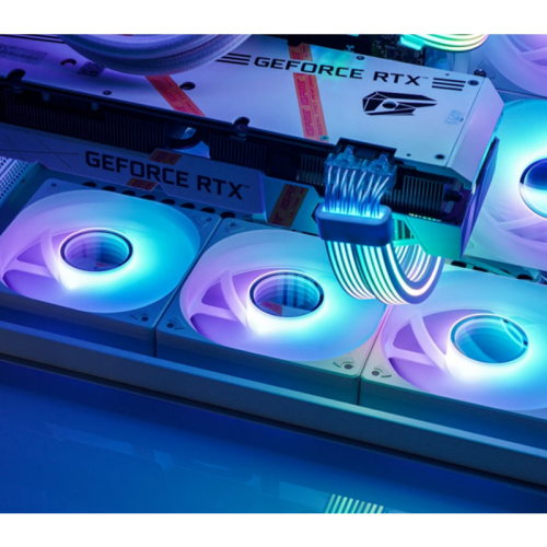 Кулер для корпуса/ Case Cooler JONSBO SL-120WR Reverse (120x120x25mm, 4-pin PWM, ARGB, 59.48CFM, 32.0dBA, 1500RPM, White)