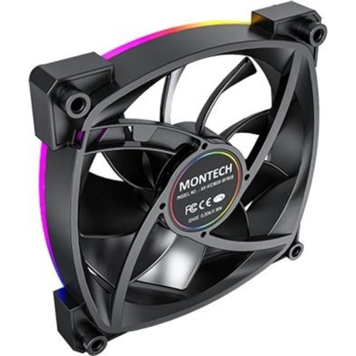 Вентилятор для корпуса Montech AX120 ARGB 120х120x25 черный 4-pin 27дБ (AX120 PWM BLACK) Ret [AX120 PWM BLACK]