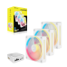Кулер для корпуса/ Case Cooler Corsair iCUE LINK LX120-R RGB Reverse (120x120x25mm, 4-pin PWM, RGB, 66.7CFM, 37.7dBA, 2400RPM, White, 3pcs)