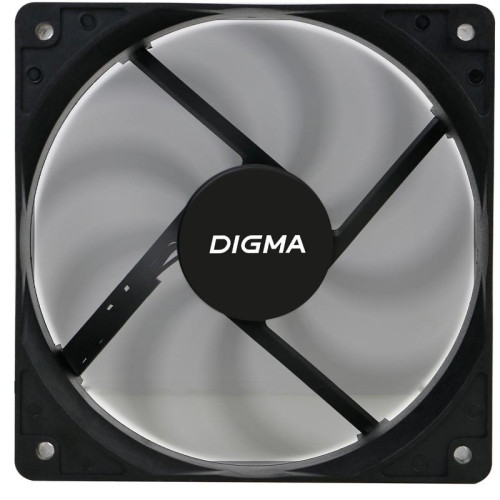 Вентилятор для корпуса Digma DFAN-120-9 120х120x25 черный 3-pin 4-pin (Molex) 23дБ Ret [DFAN-120-9]