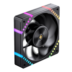 Кулер для корпуса/ Case Cooler JONSBO HF2-120BR Reverse (120x120x25mm, 4-pin PWM, ARGB, 63.3CFM, 29.5dBA, 2200RPM, Black)