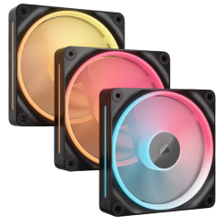 Кулер для корпуса/ Case Cooler Corsair iCUE LINK LX120-R RGB Reverse (120x120x25mm, 4-pin PWM, RGB, 66.7CFM, 37.7dBA, 2400RPM, Black, 3pcs)