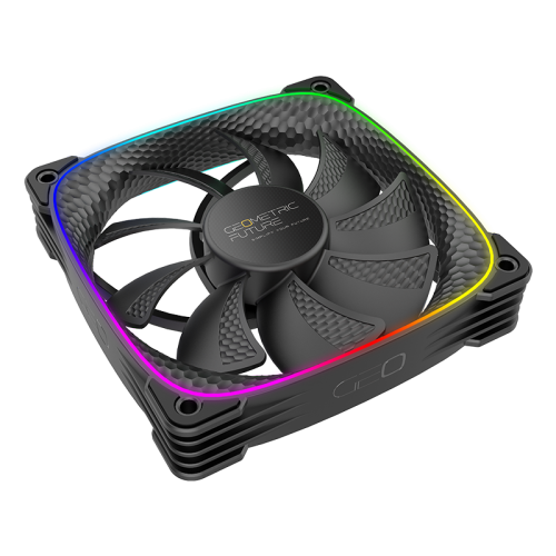 Вентилятор корпусный/ Case Cooler Geometric Future Squama 2503RB-12 Reverse (120x120x25mm, 4-pin PWM, ARGB, 57.67CFM, 29.87dBA, 1500RPM, Black)
