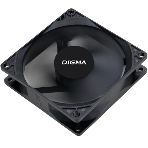 Вентилятор для корпуса Digma DFAN-90 90х90x25 черный 3-pin 4-pin (Molex) 23дБ Ret [DFAN-90]