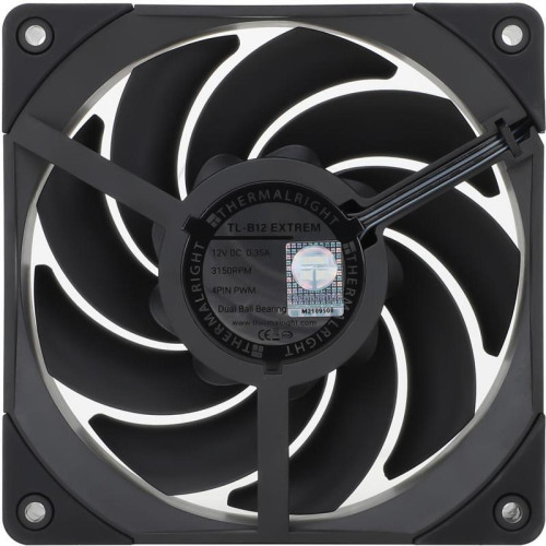 Вентилятор для корпуса Thermalright TL-B12 Extrem 120х120x25.6 черный 4-pin 40.5дБ (TL-B12-EXTREM) Ret [TL-B12-EXTREM]