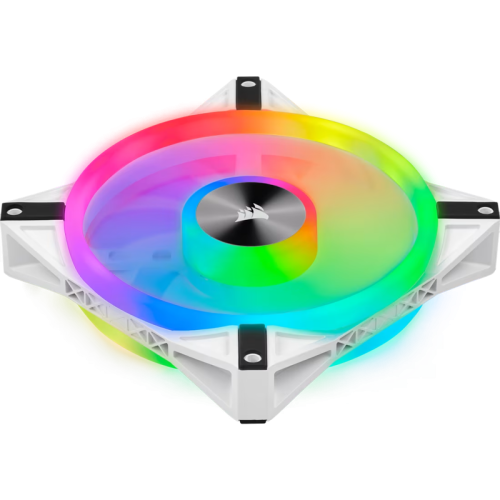 Кулер для корпуса/ Case Cooler Corsair iCUE QL140 RGB 140mm (140x140x25mm, 4-pin PWM, RGB, 50.2CFM, 26dBA, 1250RPM, White, 2pcs)
