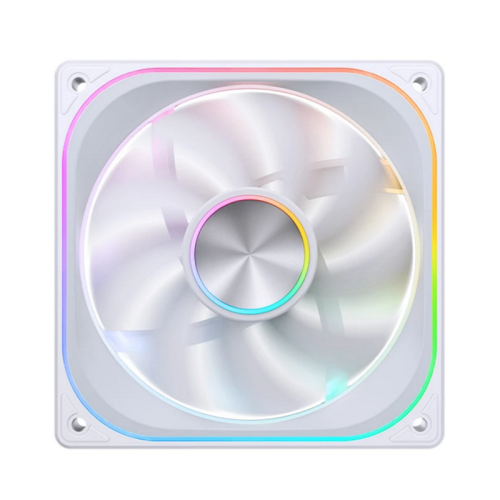 Кулер для корпуса/ Case Cooler JONSBO ZA-120WR Reverse (120x120x28mm, 4-pin PWM, ARGB, 62.4CFM, 37.3dBA, 2400RPM, White)