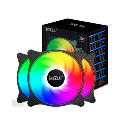 Кулер для корпуса/ Case Cooler PCCooler FX 120 ARGB BK 3 IN 1 (120x120x25mm, 4-pin PWM, ARGB, 52.79CFM, 33.2dBA, 2000RPM, Black, 3pcs)