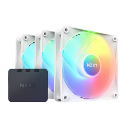 Кулер для корпуса ПК/ Case Cooler NZXT F120 RGB Core Triple Pack (120x120x25mm, 4-pin PWM, RGB, 78.86CFM, 33.88dBA, 1800RPM, White, 3pcs)