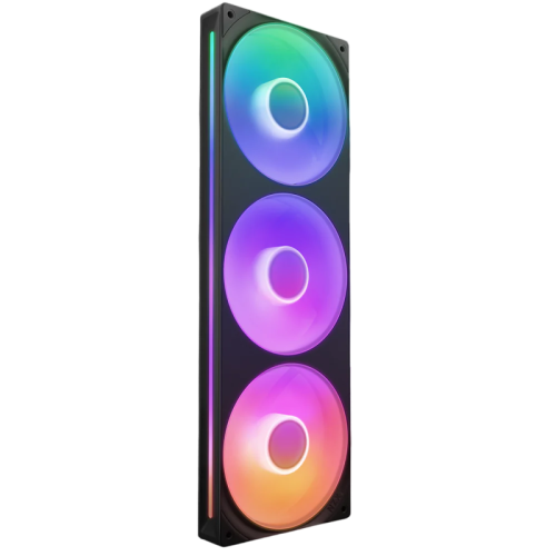 Кулер для корпуса ПК/ Case Cooler NZXT F360 RGB Core (120x120x25mm, 4-pin PWM, RGB, 75.12CFM, 30dBA, 2400RPM, Black, Single-Frame RGB Fan Unit)