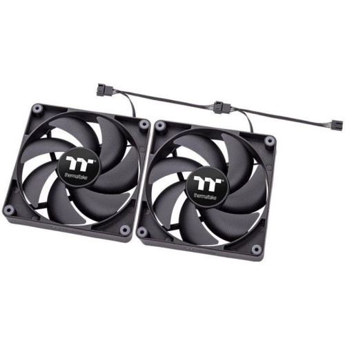 Вентилятор для корпуса Thermaltake CT120 120х120x25 черный 4-pin 25.8дБ (упак.:2шт) (CL-F147-PL12BL-A) Ret [CL-F147-PL12BL-A]
