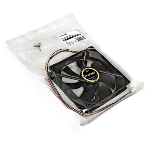 Вентилятор для корпуса Exegate EX283391RUS 120х120x25 черный 4-pin 25дБ OEM Вентилятор для корпуса Exegate EX283391RUS 120х120x25 черный 4-pin 25дБ OEM