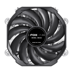 Кулер для процессора ПК/ CPU Cooler Foxline DB32A (125W, 4-pin PWM, 32mm, Al/Cu, 4x6mm, 1x90mm, 41.46CFM, 33dBA, 3400RPM, S: AM4/AM5, Black)