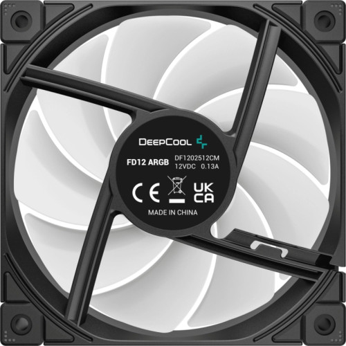 Вентилятор для корпуса Deepcool FD12 ARGB 120х120x25 черный 4-pin 26.9дБ (R-FD12-BKAPN1-G) Ret [R-FD12-BKAPN1-G]