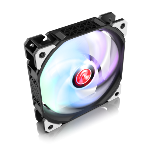 Вентилятор корпусный/ Case Cooler Raijintek AGERAS 12 ARGB-1 (120x120x25mm, 4-pin PWM, 67.38CFM, 33dBA, 2200RPM, Black)